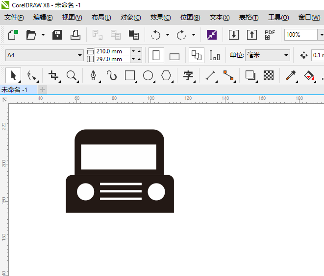 cdr怎么画car车型图案