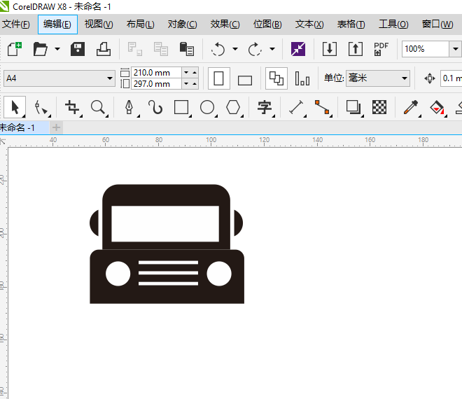 cdr怎么画car车型图案