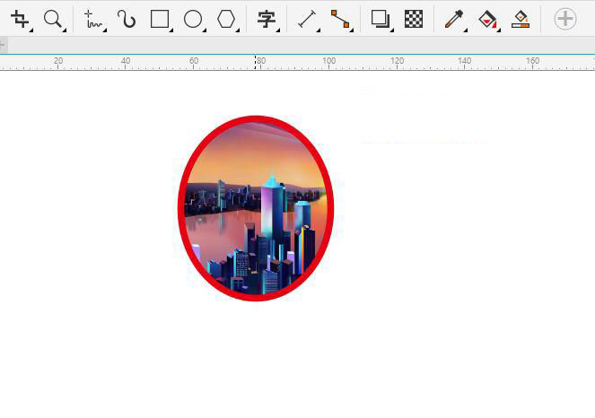 在cdr中如何将图片放入一个图形里