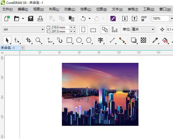 在cdr中如何将图片放入一个图形里