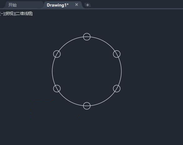 cad在一个圆上画六个小圆