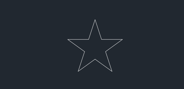 cad五角星用直线怎么画