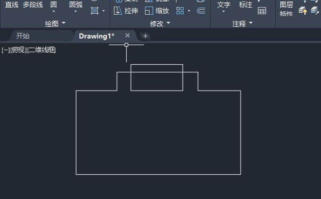 cad2022矩形凹槽怎么画