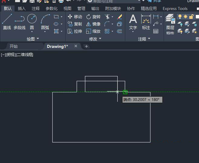 cad2022矩形凹槽怎么画
