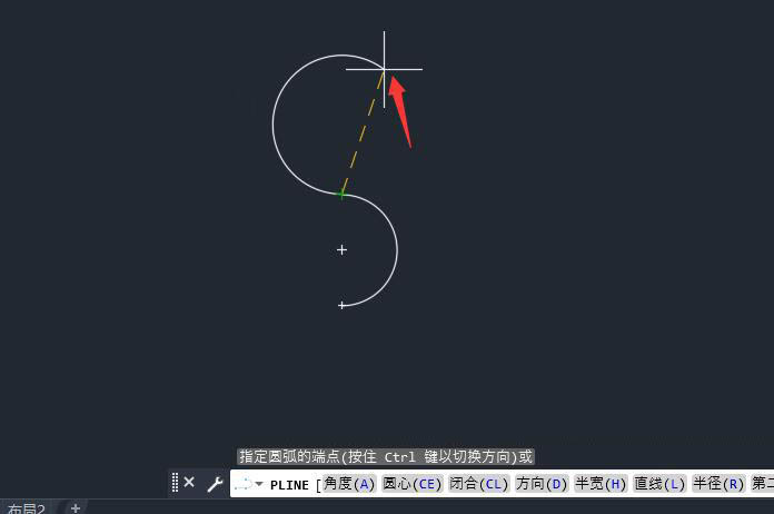 cad2022画连续不同半径的弧