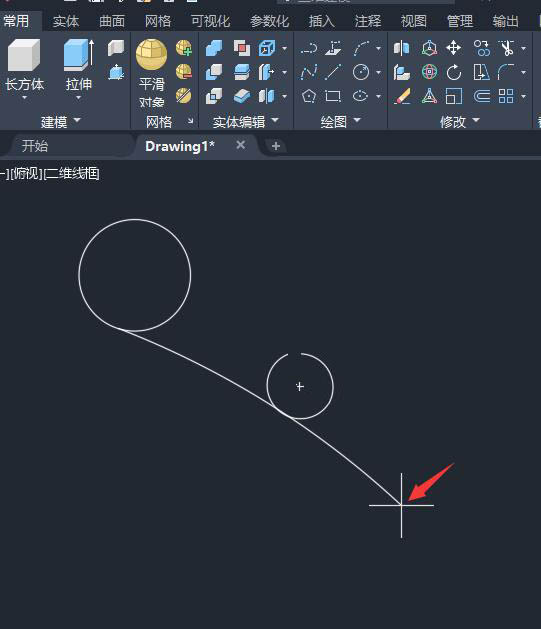 cad圆与圆之间的圆弧连接