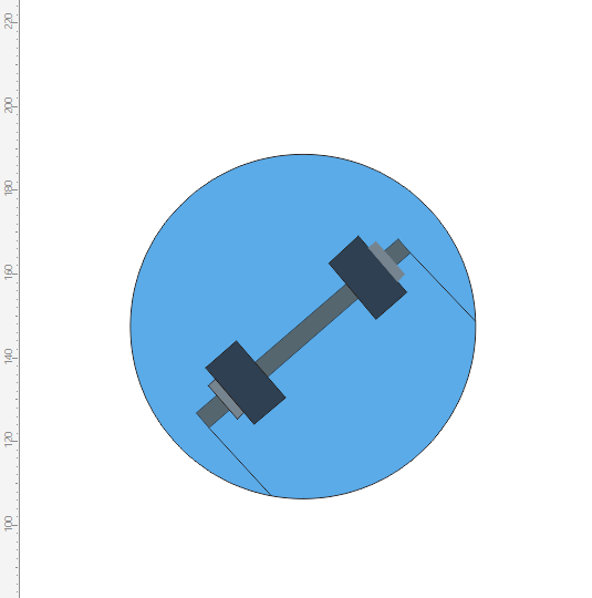 CDR怎么画哑铃图标