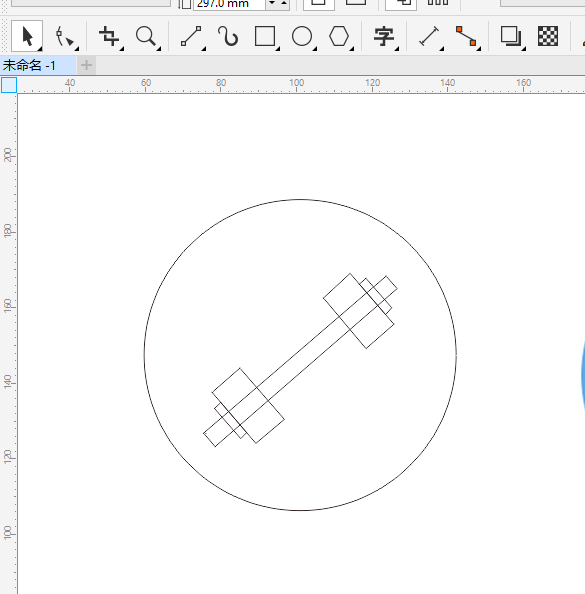 CDR怎么画哑铃图标