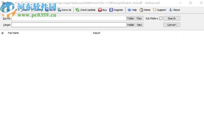 Batch XLS TO PDF Converter将xls转换成PDF的方法