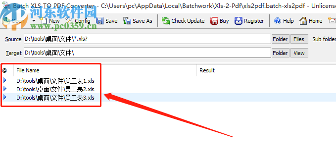 Batch XLS TO PDF Converter将xls转换成PDF的方法