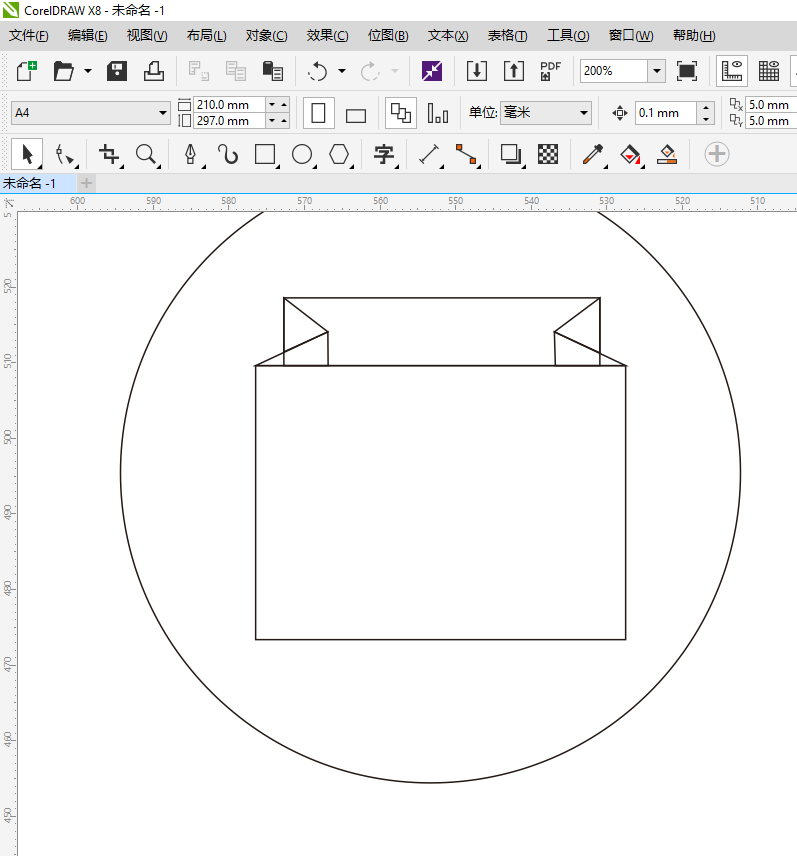 手提袋图标怎么用CDR设计