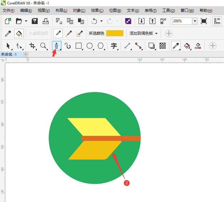 CDR怎么设计一个箭靶图标