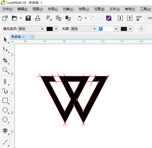 CDR怎么设计W字母的LOGO