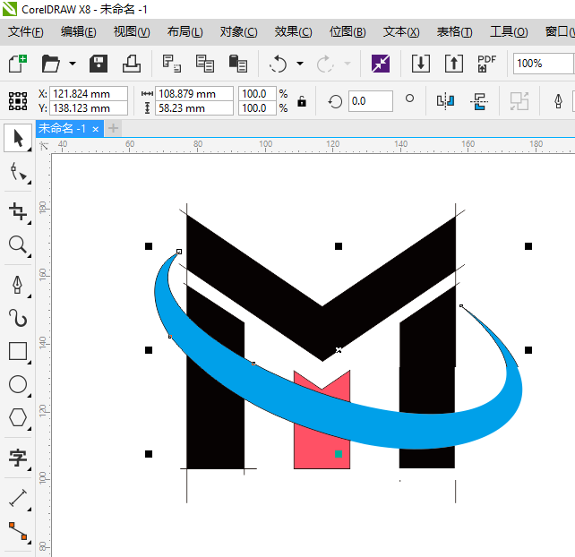 CDR怎么设计带有M和Y字母的logo