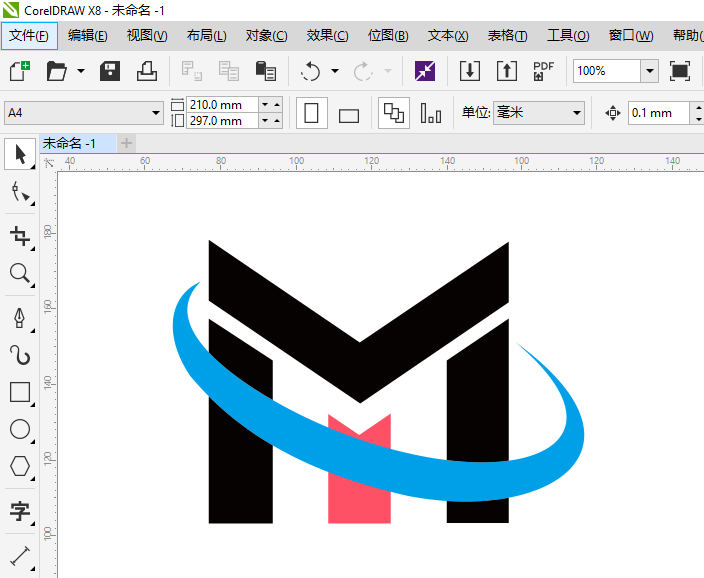 CDR怎么设计带有M和Y字母的logo