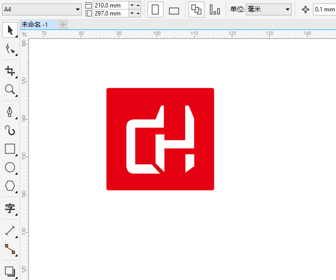 CDR怎么画DH组合LOGO