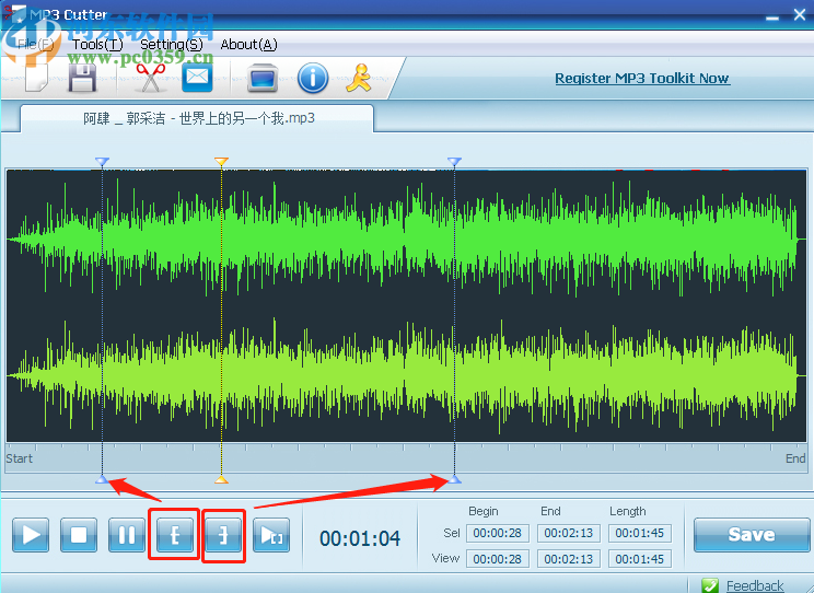 使用MP3 Toolkit剪切MP3音频的方法