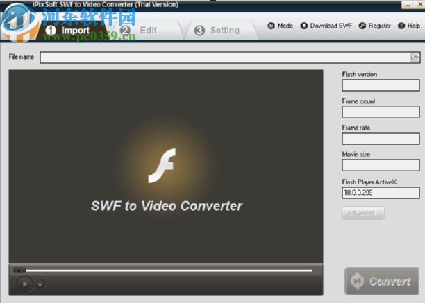 iPixSoft SWF to Video Converter将SWF转换成MP4格式的