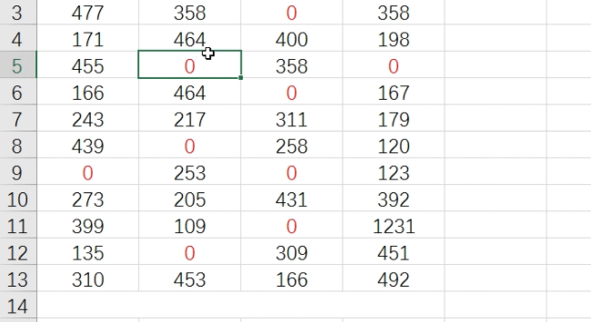 excel怎么把数字0替换为空的
