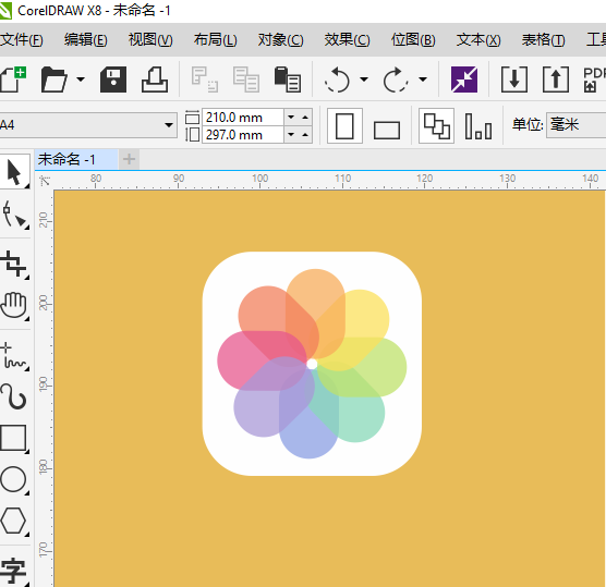 cdr怎么画苹果手机中的照片图标