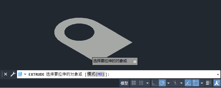 cad三维实体拉伸命令