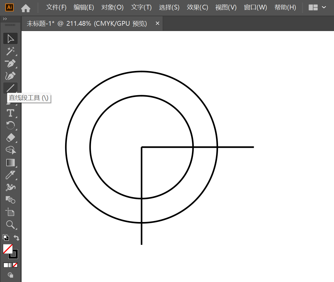 ai怎么画四分之三圆环