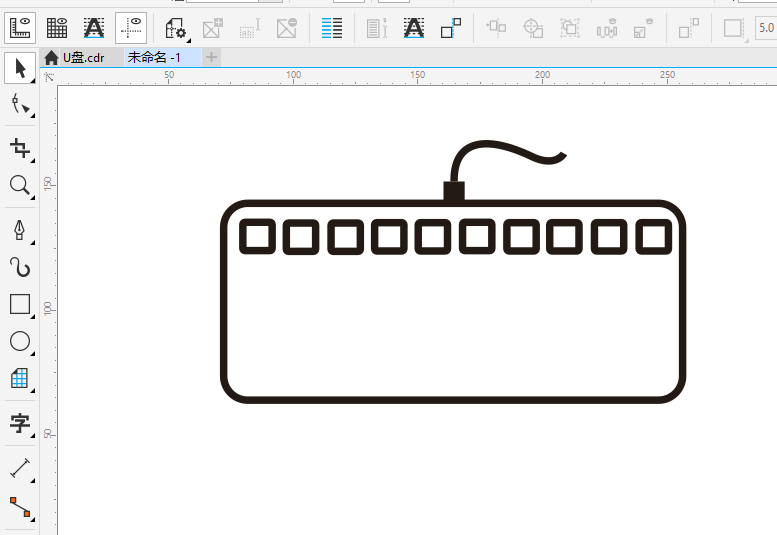 CorelDRAWX8绘制键盘的方法
