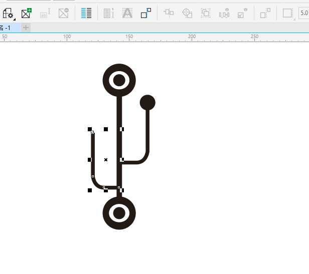CorelDRAWX8怎么画USB使用图标