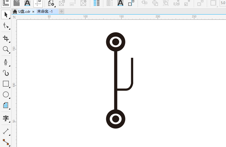 CorelDRAWX8怎么画USB使用图标