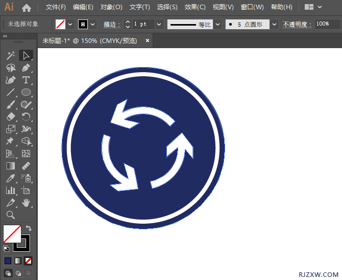ai怎么画环岛行驶图标