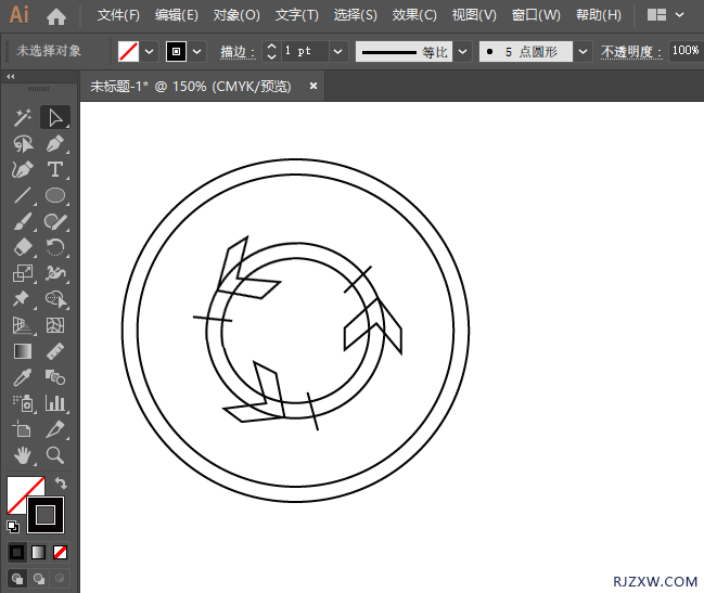 ai怎么画环岛行驶图标