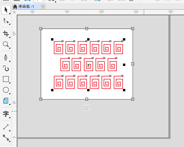 cdr矩形填充自定义图案如何叠加?