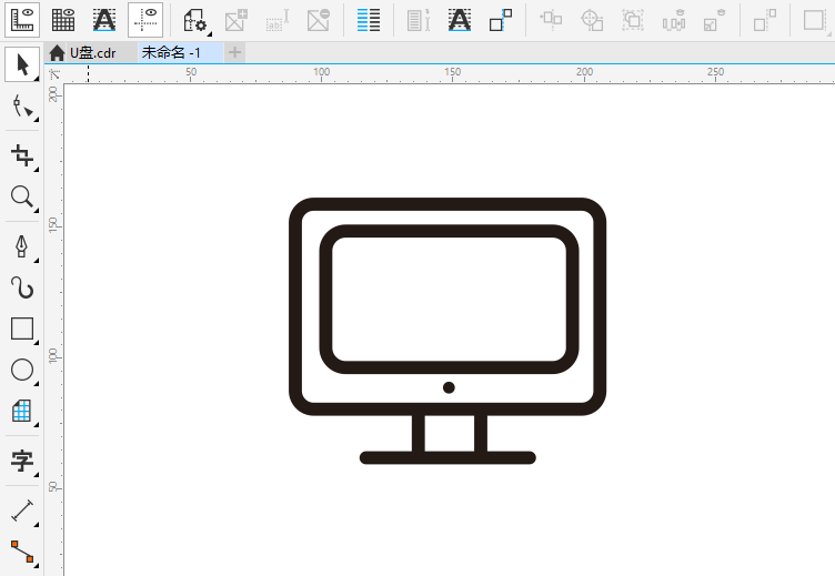 CorelDRAWX8怎么画液晶显示器图标