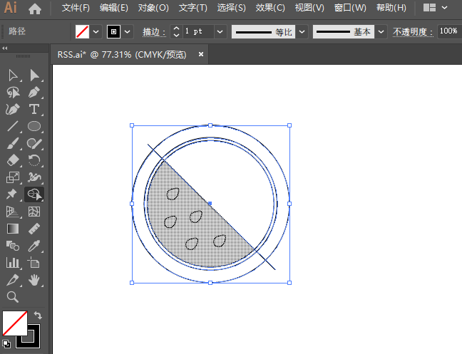 ai绘制西瓜图标的方法