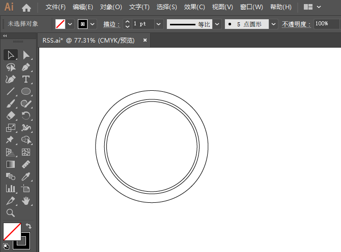 ai绘制西瓜图标的方法
