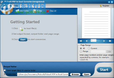 iPubsoft PDF to Excel Converter将PDF转换成Excel文件的方法