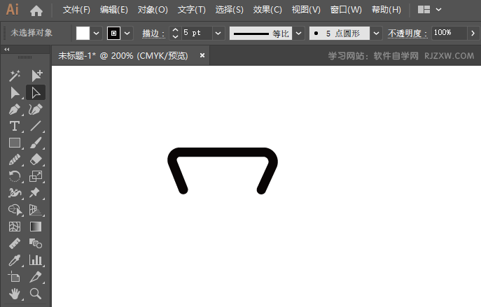 AI怎么绘制一个福袋的图标的方法