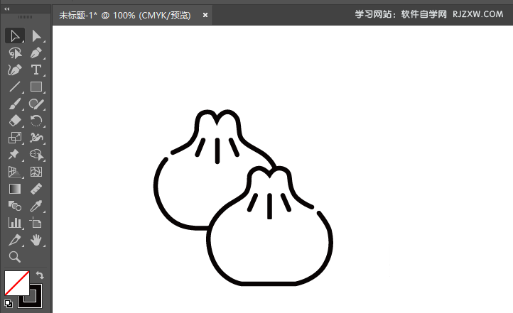 ai怎么绘制包子的卡通图