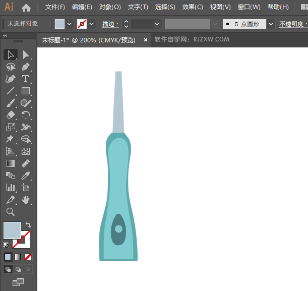 ai怎么画电动牙刷图标