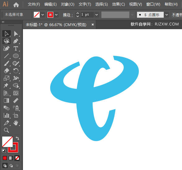 电信LOGO怎么用AI画