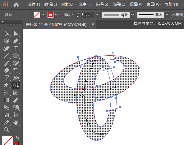 电信LOGO怎么用AI画