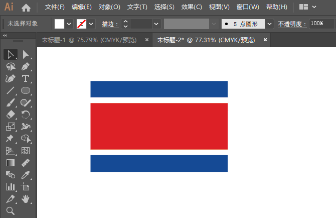 ai怎么绘制朝鲜国旗