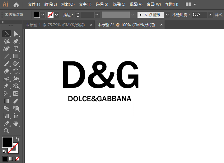 ai怎么设计杜嘉班纳的LOGO