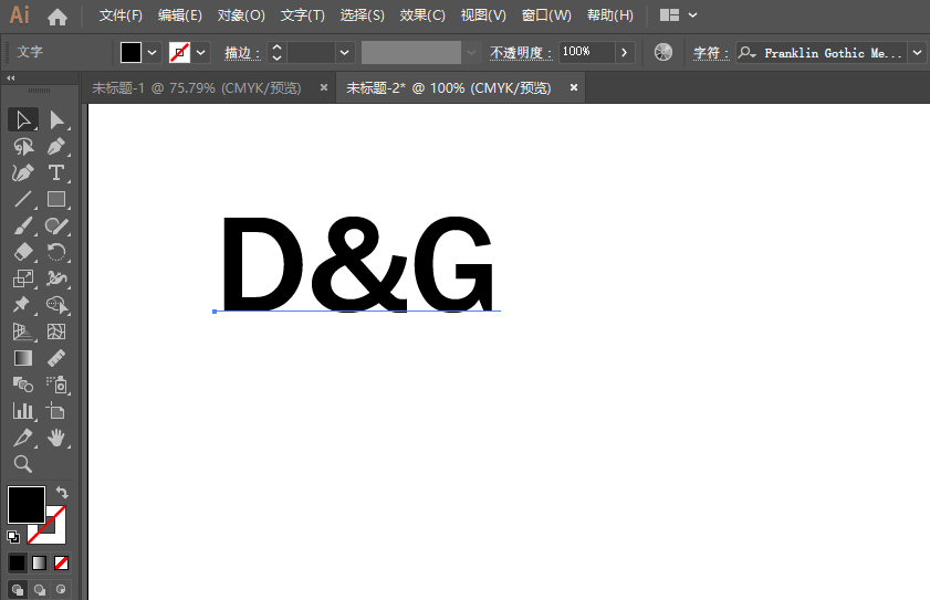 ai怎么设计杜嘉班纳的LOGO