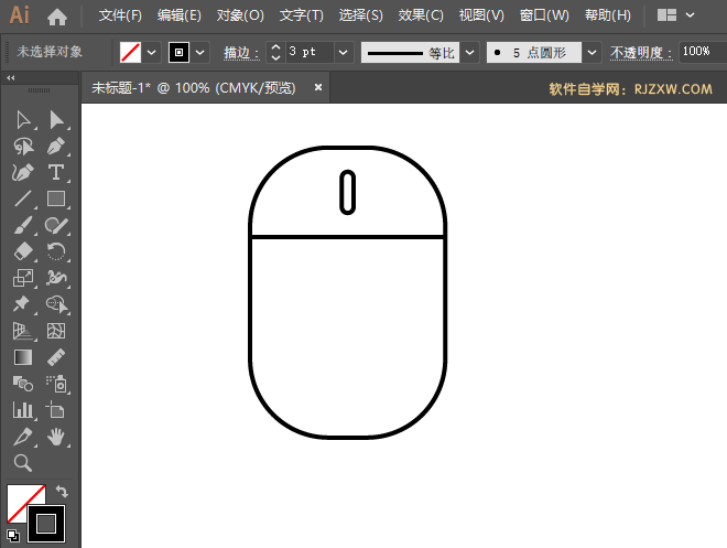 ai怎么绘制鼠标图标