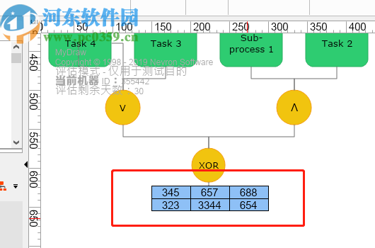 MyDraw绘制流程图时插入表格的方法步骤