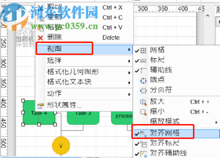 MyDraw绘制流程图打开网格的方法