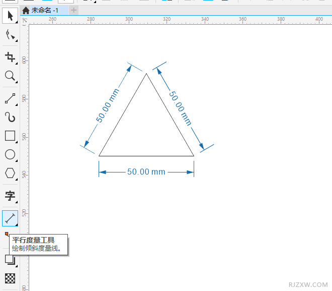 cdr画三角形怎么控制边长