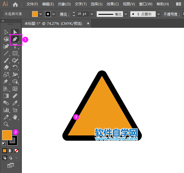 ai怎么画连续弯路图标