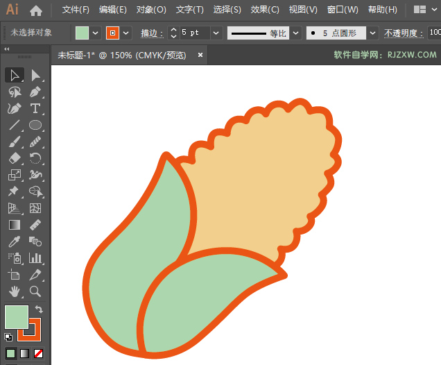 ai怎么画玉米图标